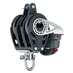 [HK-2141] HARKEN  57 mm Triple Ratchet Block — Swivel, Becket, Cam Cleat
