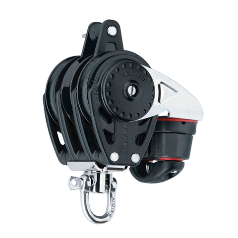 [HK-2630] HARKEN  57 mm Triple Ratchamatic® Block — Swivel, Becket, Cam Cleat