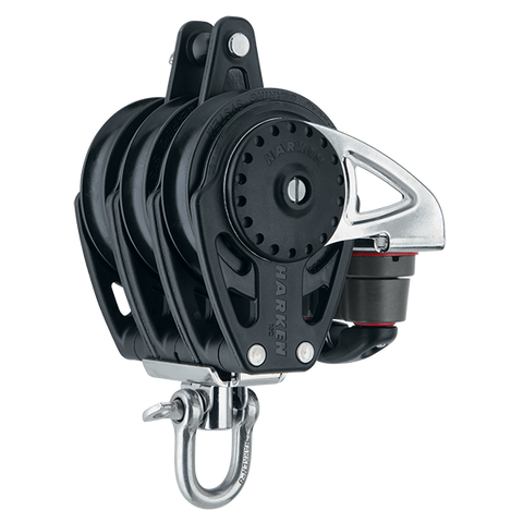 [HK-2669] HARKEN  75 mm Triple Block — Swivel, Becket, Cam Cleat