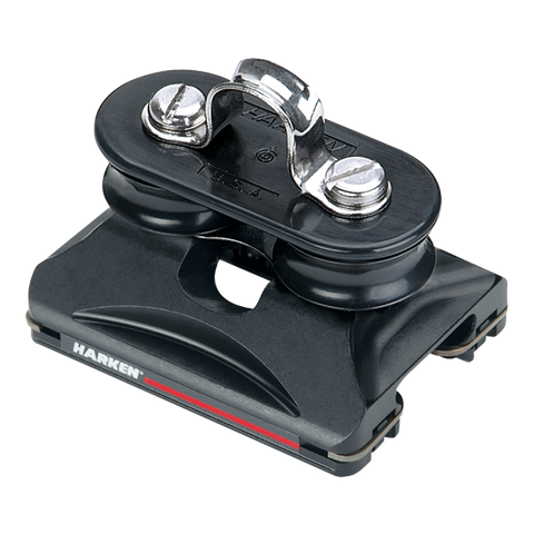 [HK-2728] HARKEN  22 mm Low-Load Car — Fixed Sheaves, Eyestrap