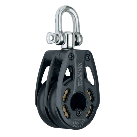 [HK-3217] HARKEN  57 mm Aluminum Double Block — Swivel
