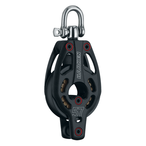 [HK-3229] HARKEN  57 mm Aluminum Low-Load Block — Swivel, Becket