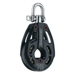 [HK-3243] HARKEN  75 mm Aluminum Low-Load Block — Swivel