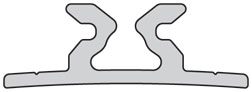 [HK-3878.2M] HARKEN  22 mm Flanged Track — 2 m
