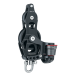 [HK-6234] HARKEN  45 mm Aluminum Element Fiddle Block — Swivel, Becket, Cam Cleat