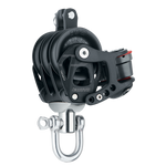 [HK-6275] HARKEN  60 mm Aluminum Element Triple Block — Swivel, Becket, Cam Cleat